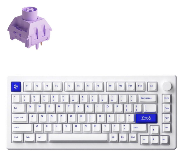 Akko MOD 007B PC Blue on White - Ice Cream Purple - 1289392 - zdjęcie 2